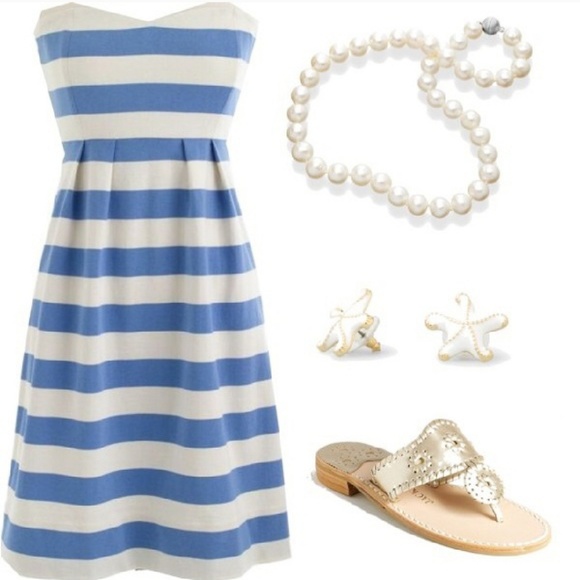 J. Crew Dresses & Skirts - J. Crew Nautical Striped Flare Cocktail Dress 12